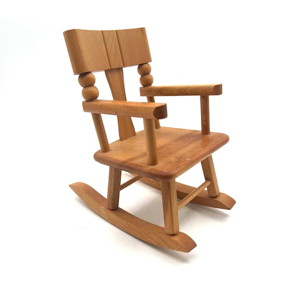 Strombecker Miniature Rocking Chair Vintage Dollhouse Furniture - Etsy