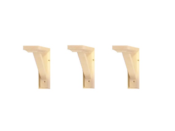 Decorative Wall Shelf Brackets Set Of Three 3 Etsy