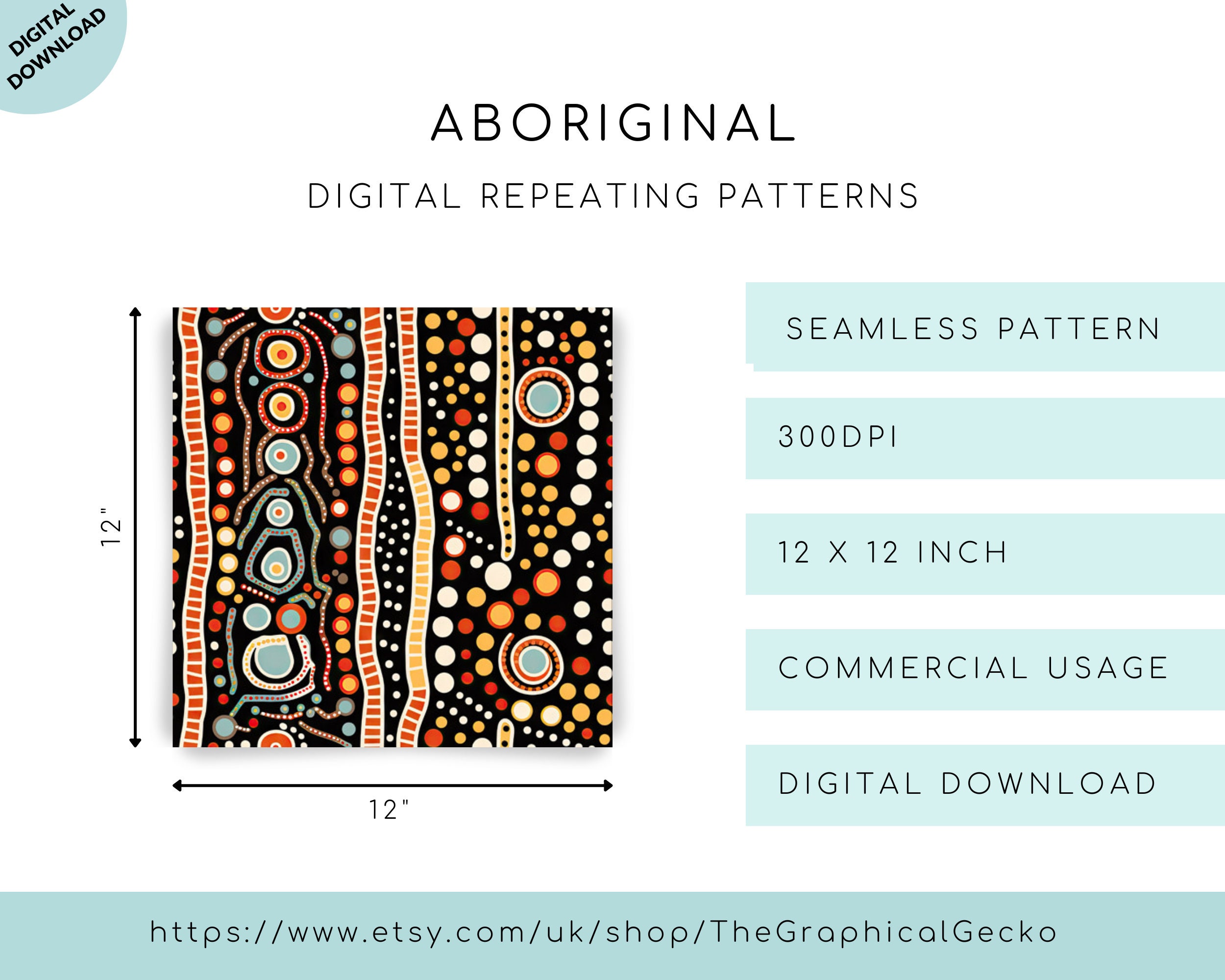 175 Aboriginal Art Inspired Seamless Pattern Bundle, Australian ...