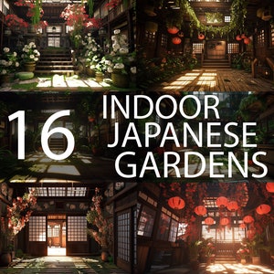 Paquete de fondos de Vtuber de jardín japonés, fondos de transmisión, fondo de Twitch, fondo de zoom, fondo virtual, salas de Vtuber, Zen