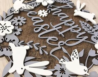 Download Easter Wreath Svg Etsy