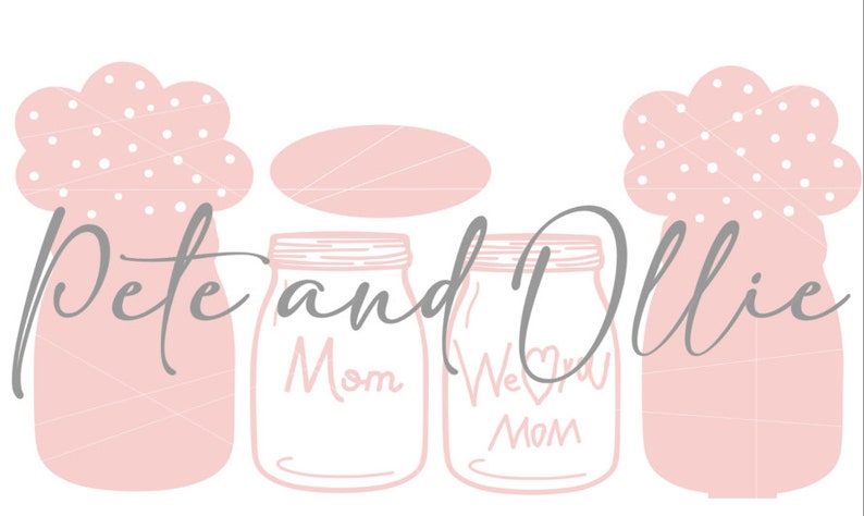 Download Mother's Day Mason Jar Flower Holder SVG FILE | Etsy