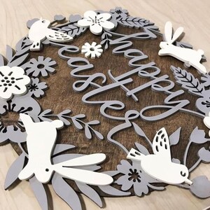 Easter Wreath SVG laser cut file for Glowforge