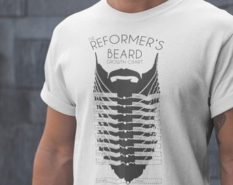 The Reformer&#39;s Beard Growth Chart - Short-Sleeve Men&#39;s T-Shirt