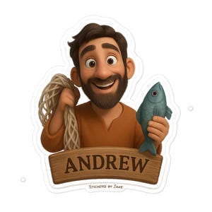 El apóstol Andrés - Pegatina