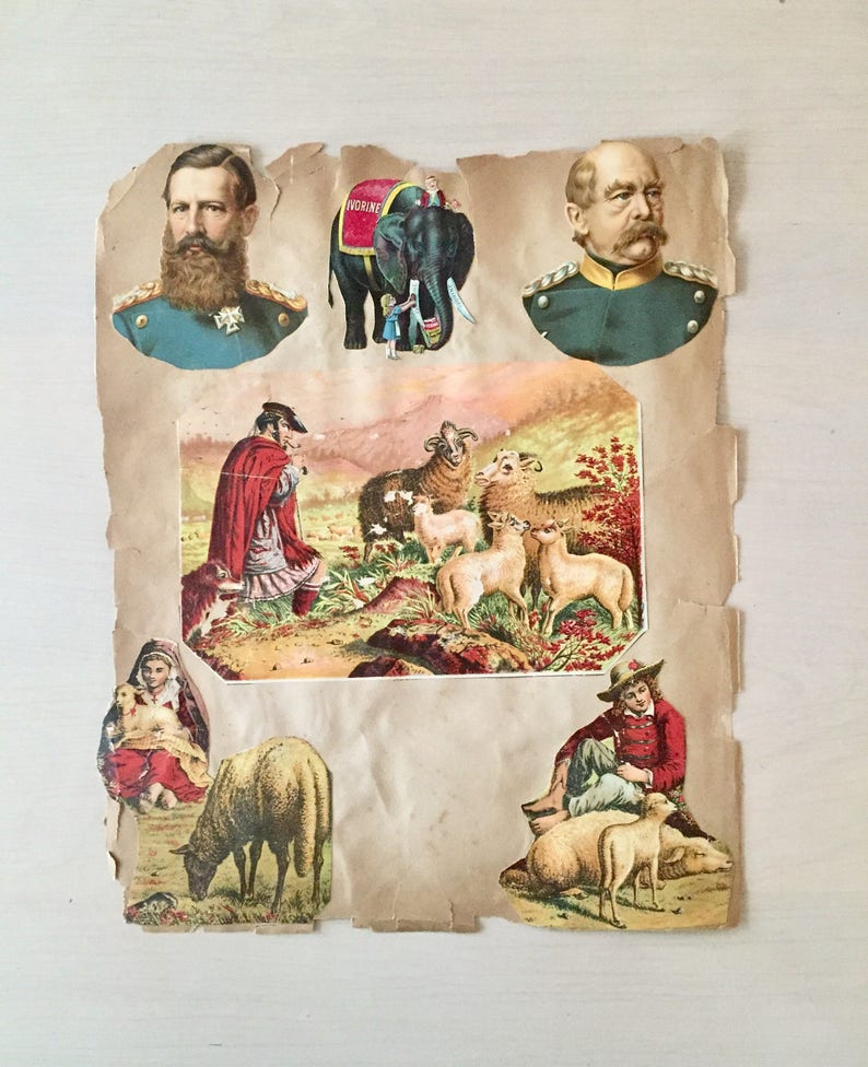Victorian Era Scrapbook Page Die Cuts Etsy