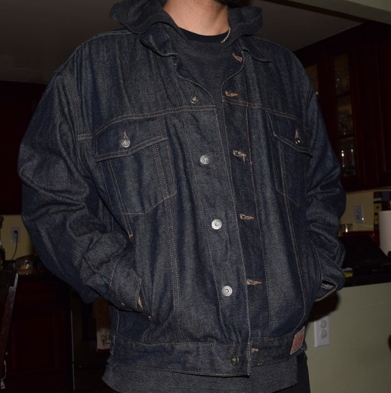 guess jean jacket with hoodie