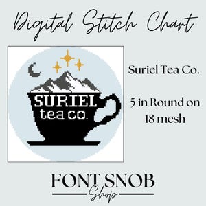 Suriel Tea Co- Needlepoint Digital Chart