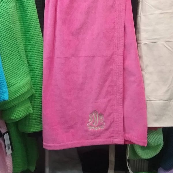 Monogram Towel Wrap Etsy