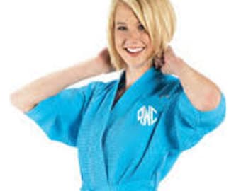 Monogrammed Waffle Weave Robe / Bridesmaid Robe / Monogrammed Robe / Personalized Robe / Embroidered Waffle Weave Robe / Embroidered Robe