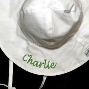 Monogrammed Hats for Babies / Personalized Infant Sun Hat / Custom Embroidered Infant Sun Hat / Baby Sun Hat / Monogrammed Baby Hat