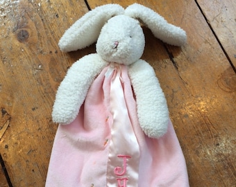 Bunny Lovie with Name / Personalized Lovie Blanket / Personalized Security Blanket / Personalized Bunny Lovie / Monogrammed Bunny Blanket