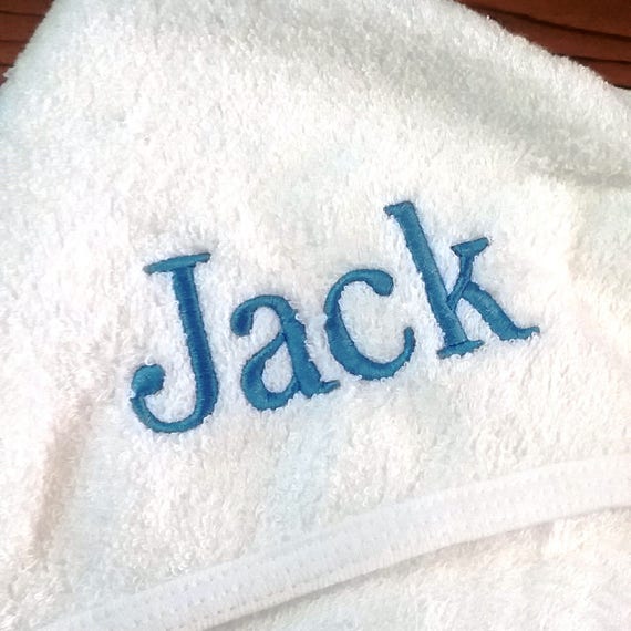 monogrammed hooded baby towel