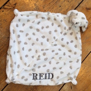 Dalmatian Lovie with Name / Personalized Lovie Blanket / Personalized Security Blanket / Personalized Dog Lovie / Monogrammed Puppy Blanket image 1