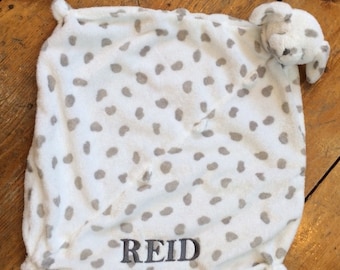 Dalmatian Lovie with Name / Personalized Lovie Blanket / Personalized Security Blanket / Personalized Dog Lovie / Monogrammed Puppy Blanket
