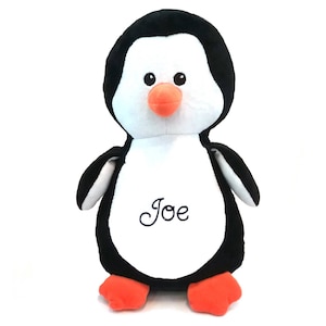 Personalized Penguin Stuffed Animal | Embroidered Penguin | Monogrammed Penguin | Baby&#39;s Name on Penguin