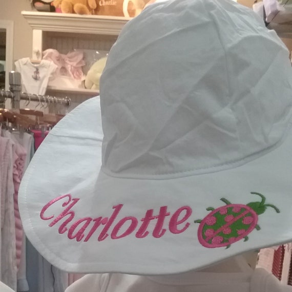 personalized baby sun hat