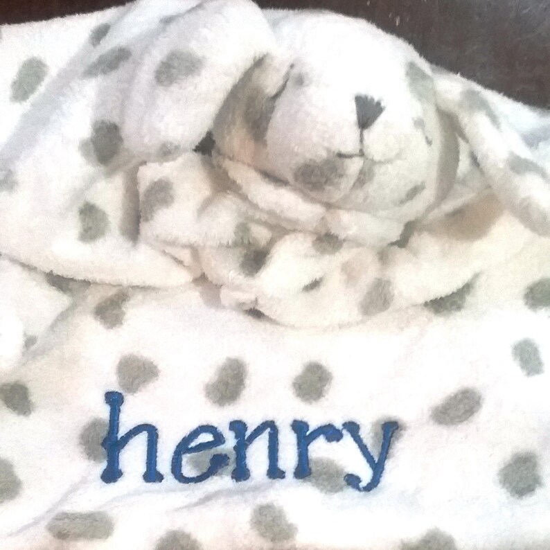 Dalmatian Lovie with Name / Personalized Lovie Blanket / Personalized Security Blanket / Personalized Dog Lovie / Monogrammed Puppy Blanket image 7