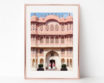 India Architecture Pink City Palace Travel Photography, Download Digital Photography, Print, Downloadable Image, Printable Art, Artwork