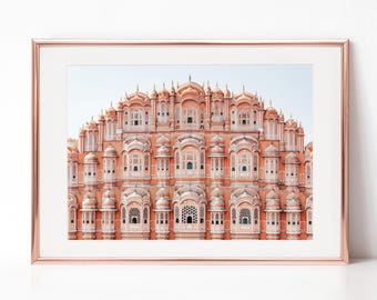 India Architecture Pink Building Travel Photography, Download Digital Photography, Print, Downloadable Image, Printable Art, Artwork