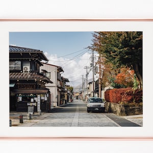 Travel Photography, Japan, Town, Autumn, Street, Download Digital Photography, Print, Downloadable Image, Printable Art