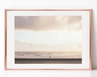 Landscape Photography, Beach, Tiny people, Sunrise, Download Digital Photography, Print, Downloadable Image, Printable Art, Artwork