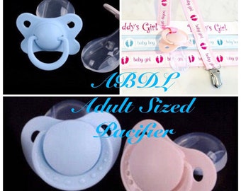 DDLG//ABDL Baby Bear Pacis Adult Pacifier /"Winnie the Pooh/" Blue Adult Paci