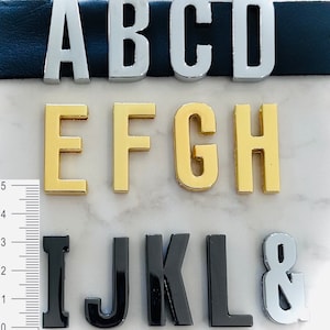 Riesige 30 mm Schiebebuchstaben (passend für 30 mm Bänder) A-Z silber gold oder schwarz Schiebebuchstaben