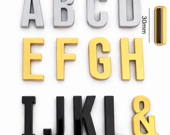30mm Slide Letters: Silver, Gold, or Black A-Z for Collars