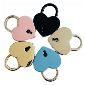 Heart lock and key pendant add on, Silver, Gold, Pink or Blue
