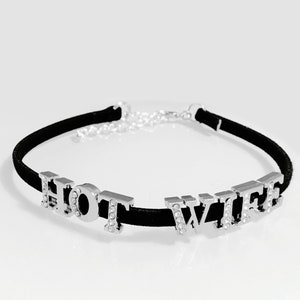 Hot wife/BBC/Queen of spades elastic anklet or choker Hotwife