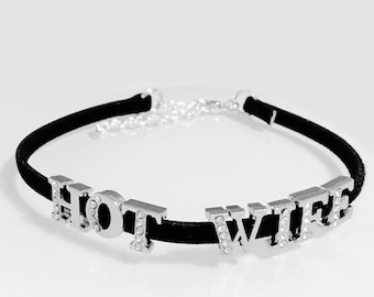 Hot wife/BBC/Queen of spades/Slut elastic anklet or choker Hotwife