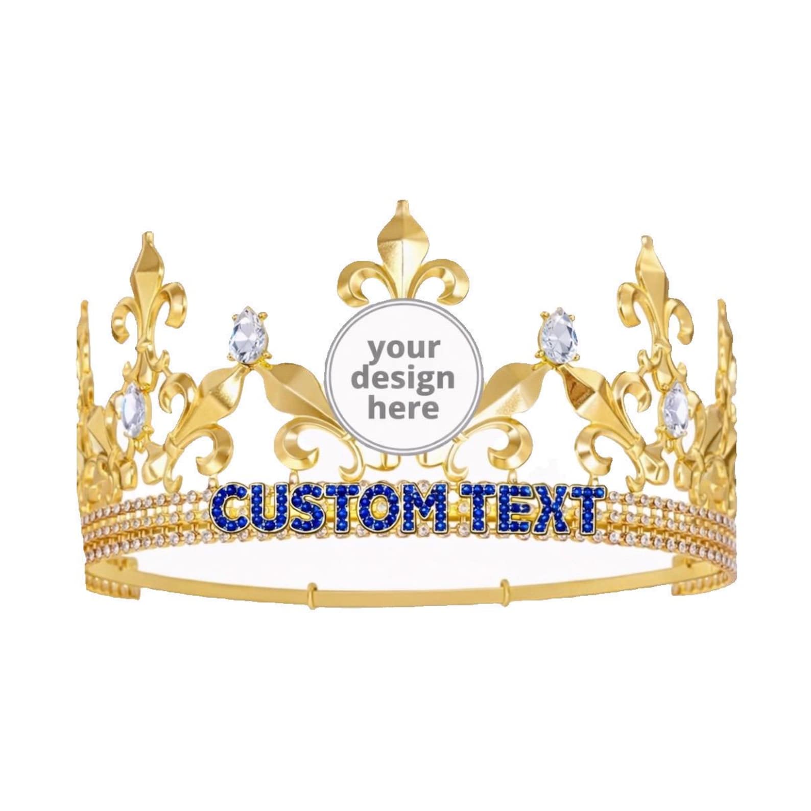 Custom Photo Logo Tiara or Crown: Personalized Adjustable Crown for ...