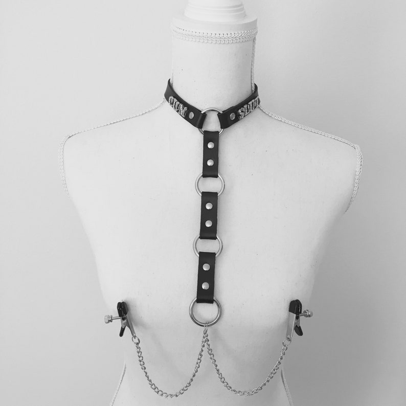Mature-custom Nipple Clamp Collar BDSM/DDLG Choker. Choose | Etsy