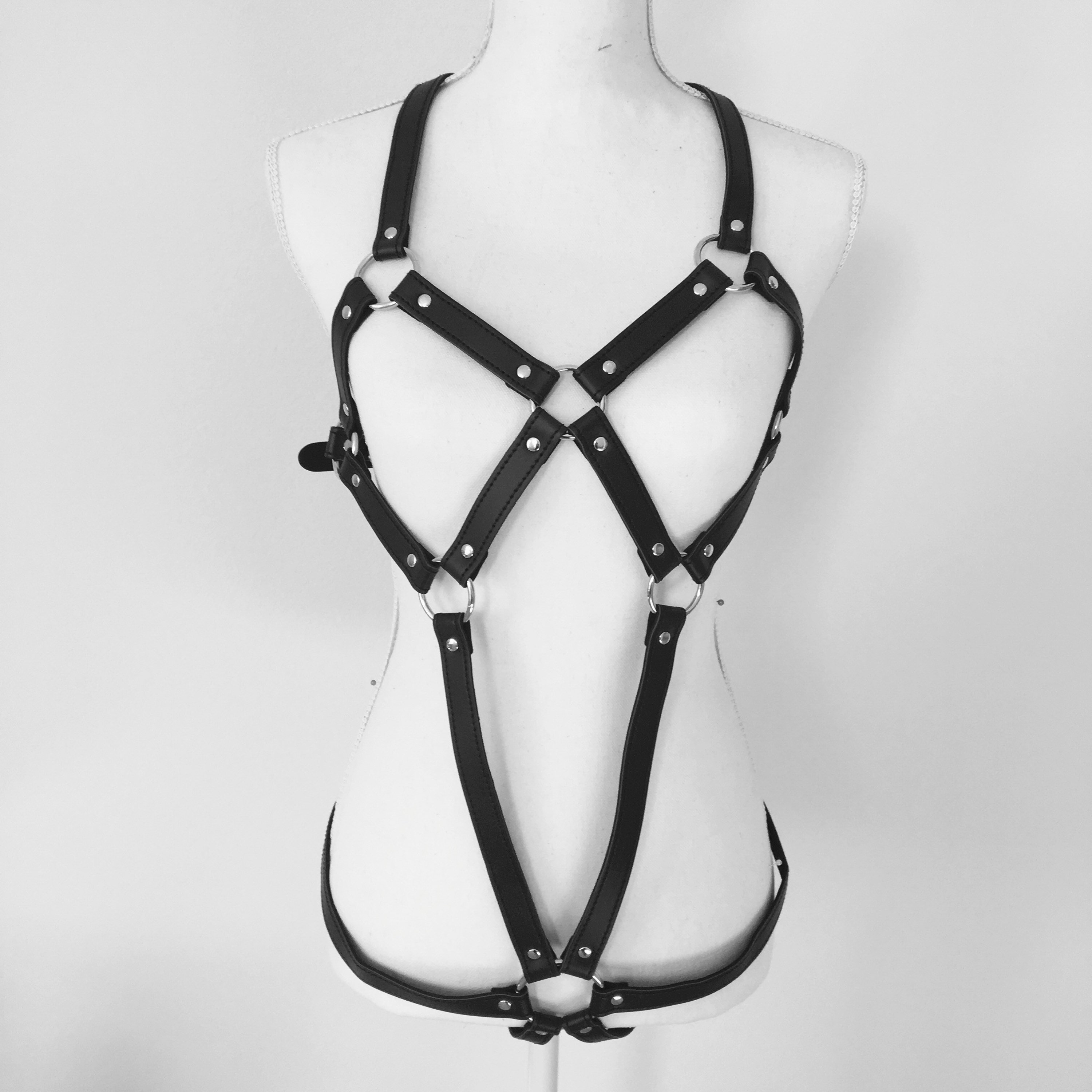 Mature-full Body Harness With Optional Hook/sex Hook BDSM image