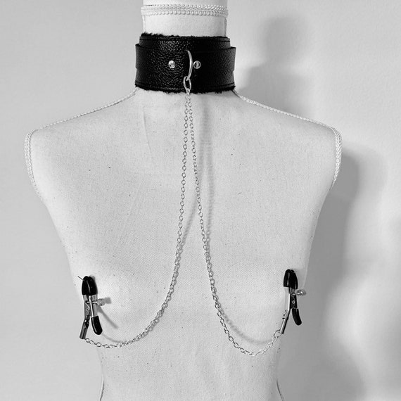 Nipple clamps handmade with crown. Nipple stimulation