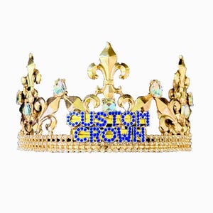Custom adjustable personalized name crown