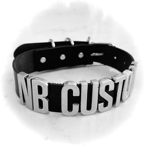 Custom thick collar with huge 30mm letters choker. Choose your words...up to 10 letters