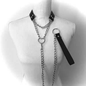 Mature-Choke martingale collar and leash with heart ring, Contact me for custom colors :-)