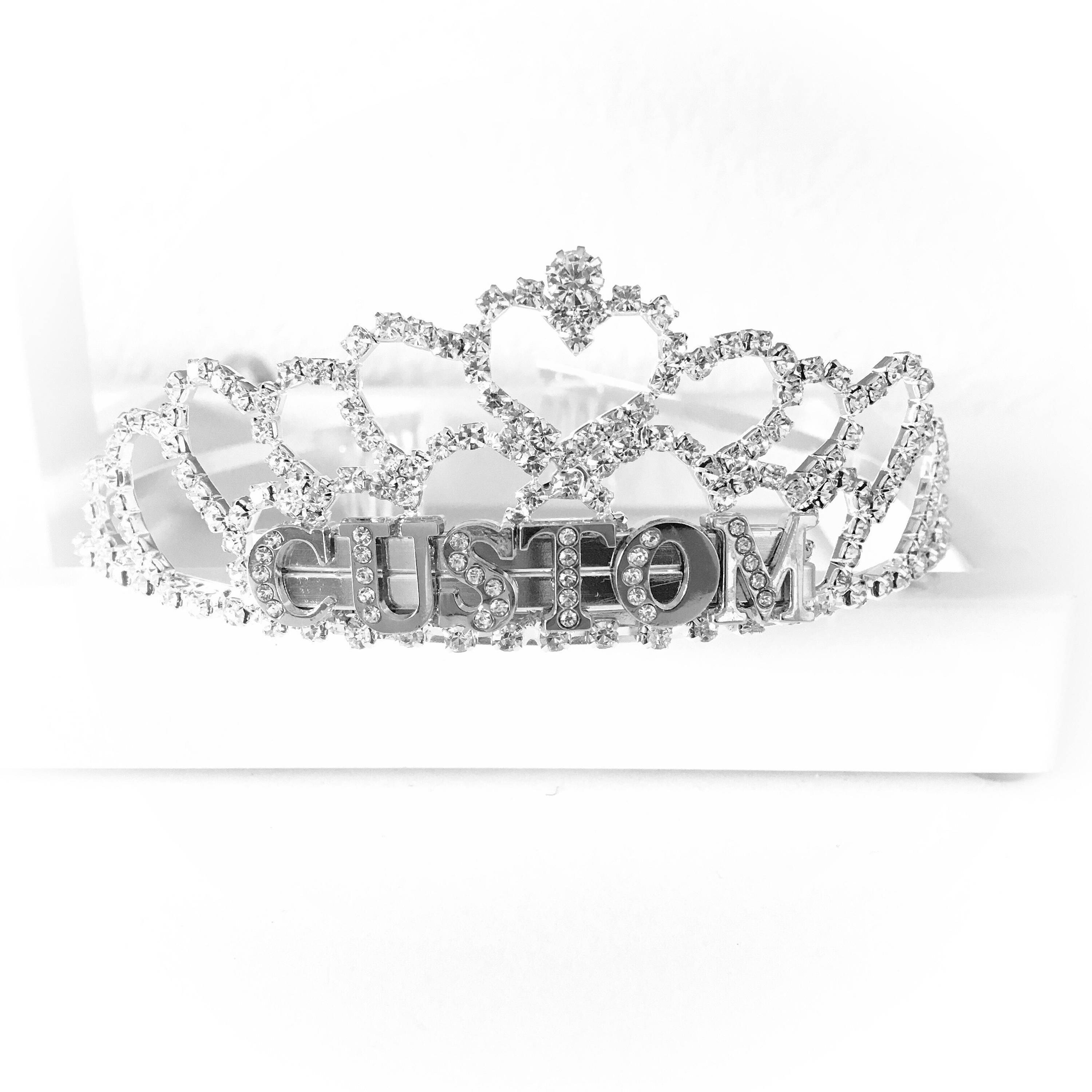 Custom name tiara/custom word tiara for birthday Etsy
