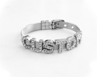 Custom word Cuff bracelet