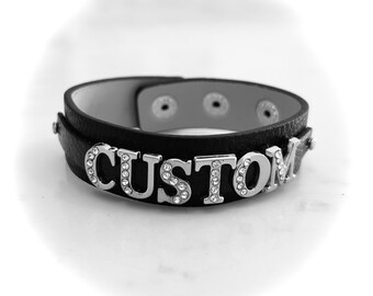 Custom word Cuff bracelet