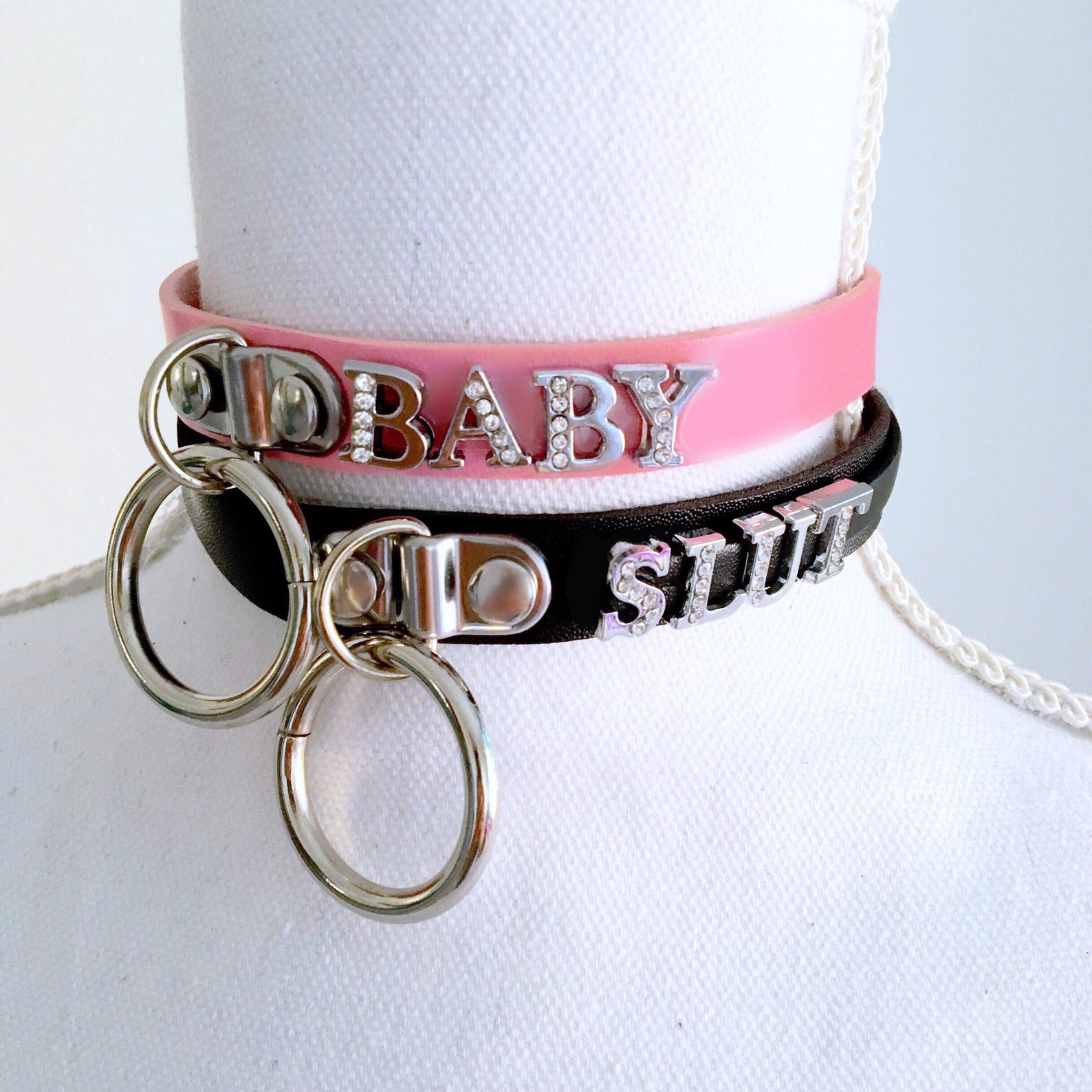Maturecustom Collar Pink/black/custom Color DDLG/BDSM Etsy