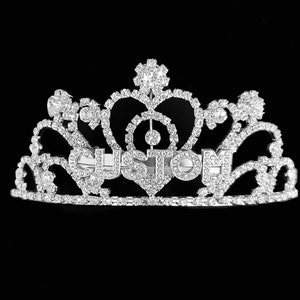 Custom name tiara/custom word tiara for birthday, bachelorette, wedding or any special ocassion. Your name or phrase on a tiara. image 2