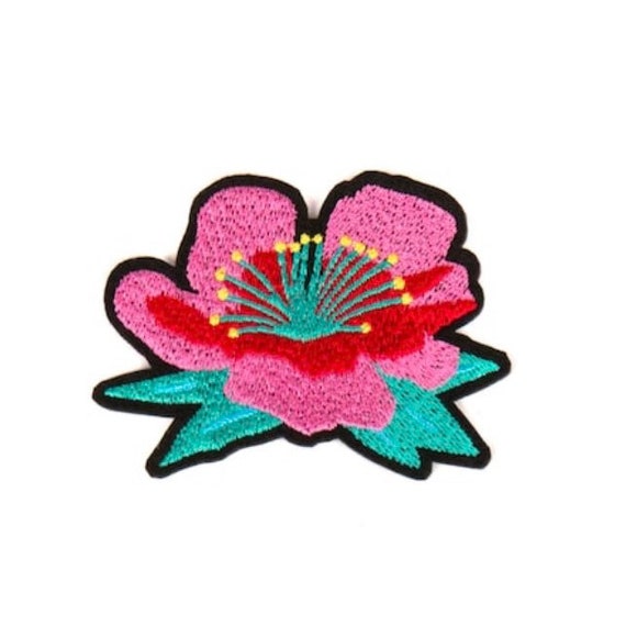 pink blossom or blue butterfly blue flowers Embrodered flower thick collar BDSMDDLG choker *limited edition! Red rose