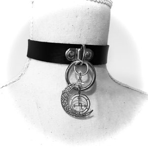 Sigil of Lilith Moon pendant choker collar