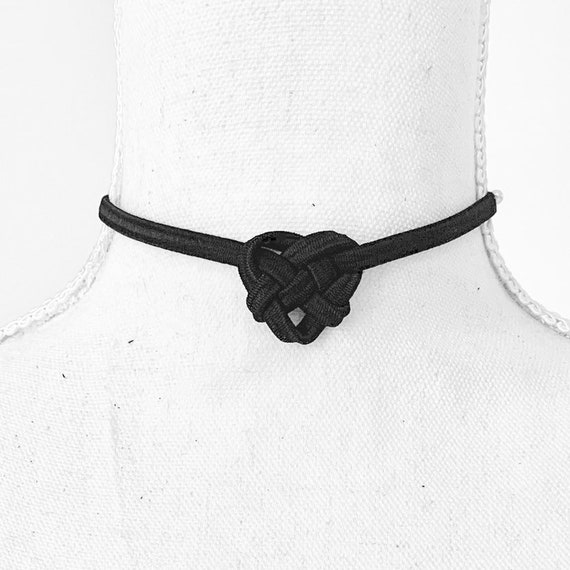 Celtic Heart Knot Choker. Shibari Rope Choker. Trinity Knot Etsy