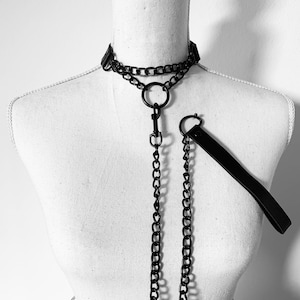 Mature-Choke martingale collar and leash for light play. Contact me for custom colors :-)