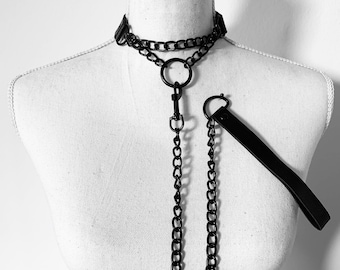 Mature-Choke martingale collar and leash for light play. Contact me for custom colors :-)