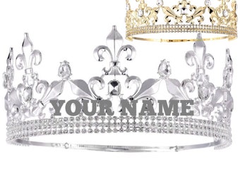Custom adjustable personalized name crown
